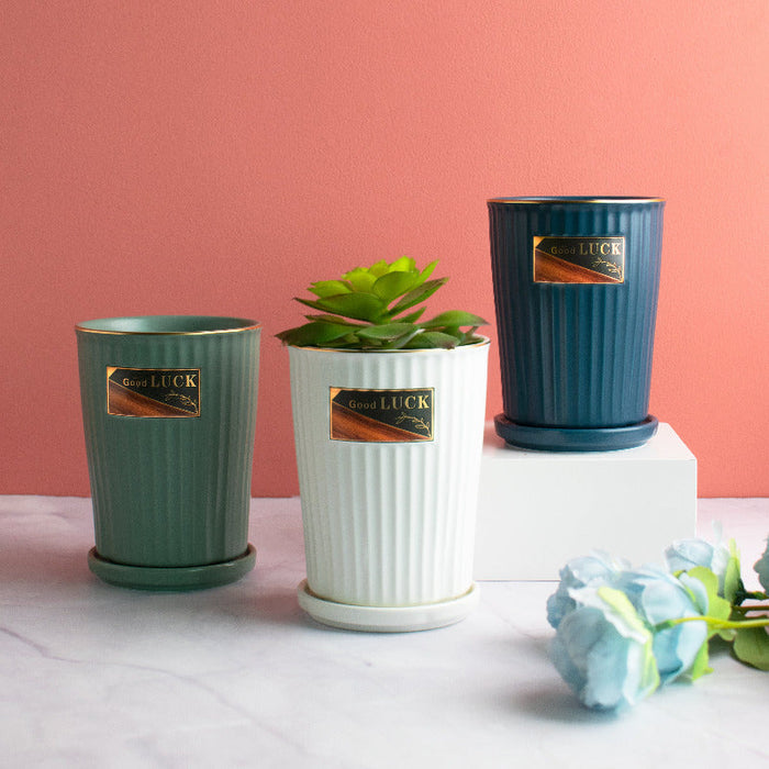 Nordic Ceramic Planter Cum Crockery Stand Vases June Trading