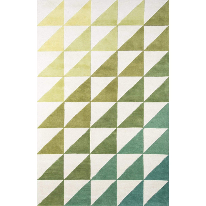 Rugs by Roo | Momeni Novogratz Delmar Agatha Side Triangle Lime Area Rug-DELMADEL-6LIM2380