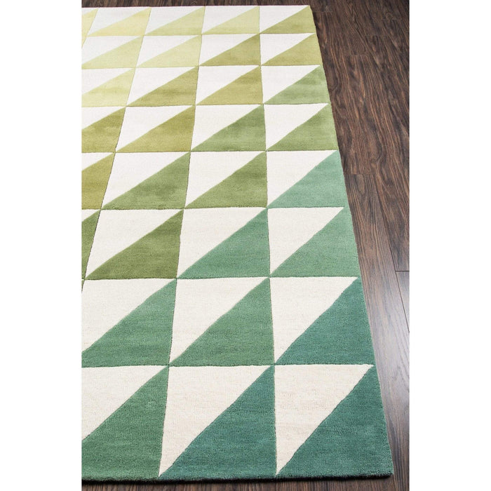Rugs by Roo | Momeni Novogratz Delmar Agatha Side Triangle Lime Area Rug-DELMADEL-6LIM2380