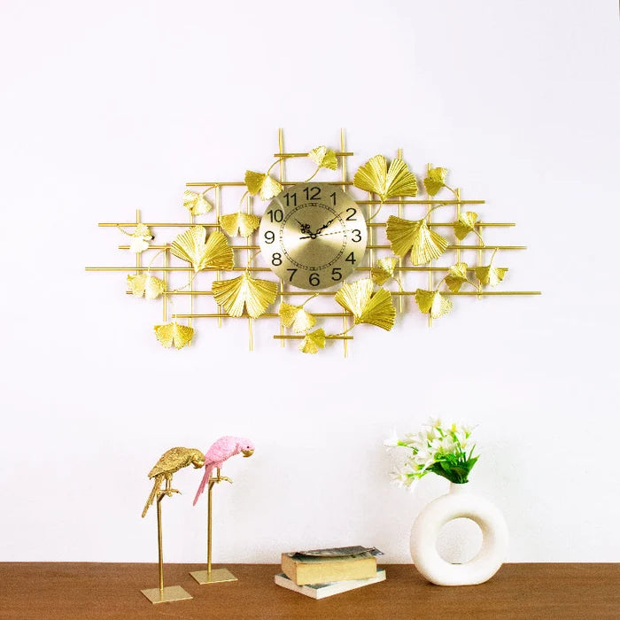 Ornate Gingko Vine Wall Clock Wall Clocks June Trading