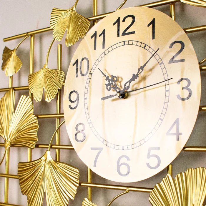 Ornate Gingko Vine Wall Clock Wall Clocks June Trading