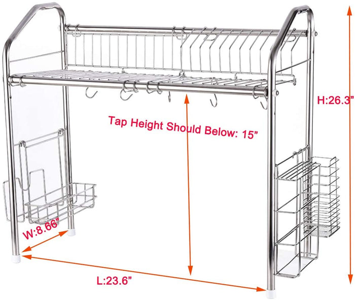 Over Sink Dish Drying Rack