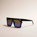 Oversized Flat & Square Ice Blue Sunglass Eyewear June Trading