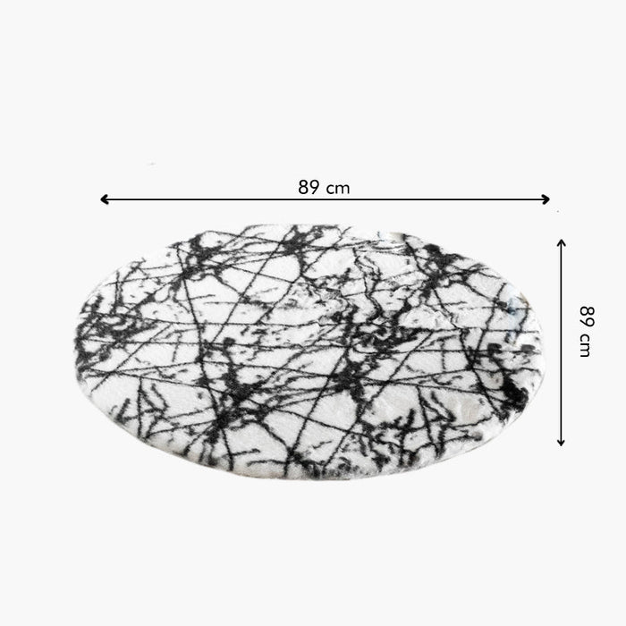 Paint Splatter Design Soft Faux Fur Rug Rugs June Trading