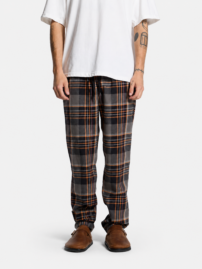 Pantalon Elepants Escoces 301 Viyela Negro Naranja