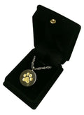 Paw Print Pendant Urn w/20" Chain & Black Velvet Display Box