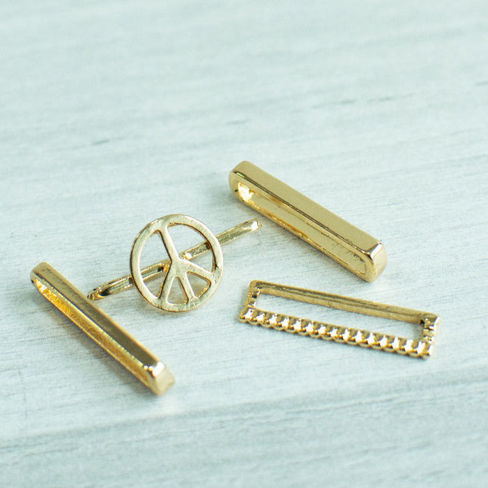 Peace & Love Gold Smartwatch Band Accessories Set Watch Band Accessories June Trading