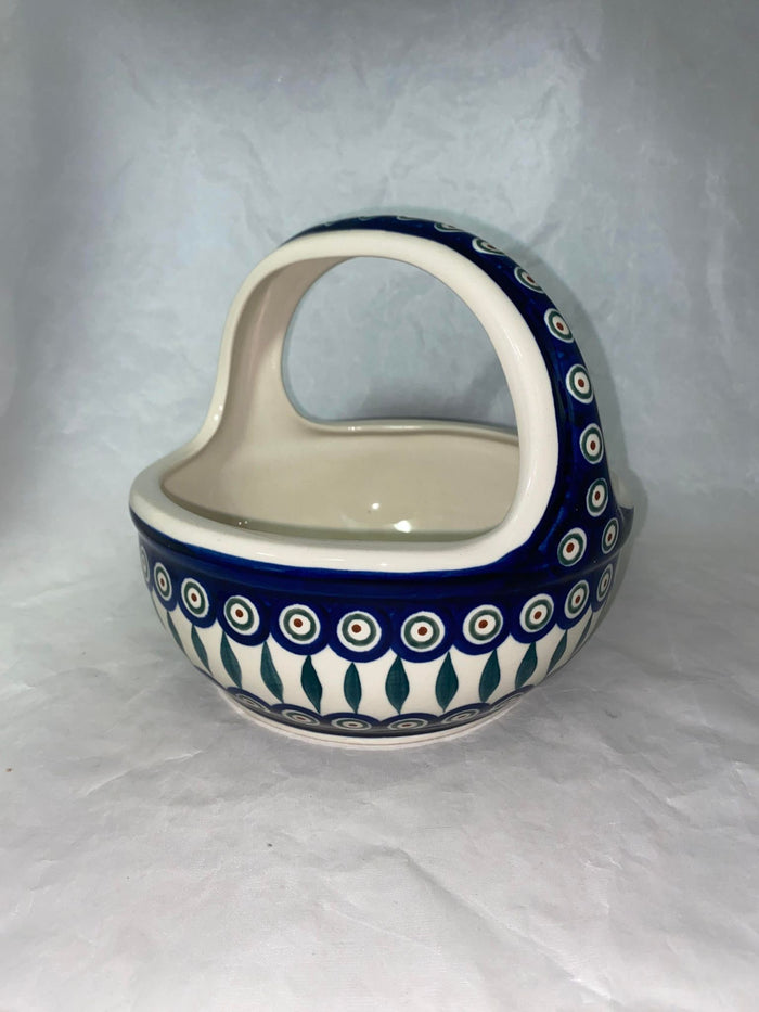 Peacock Oval Basket - Pattern Peacock