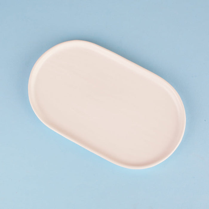 Pearl White Textured Serveware Serving Tray June Trading