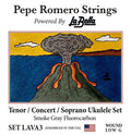 Pepe Romero LAVA3 Fluorocarbon Low G Strings - Smoke Gray Color - Lower Tension - Soprano/Concert/Tenor