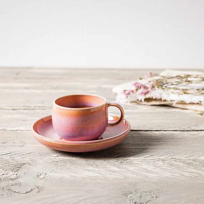Perlemor Coral Saucer for Espresso Cup 12 cm