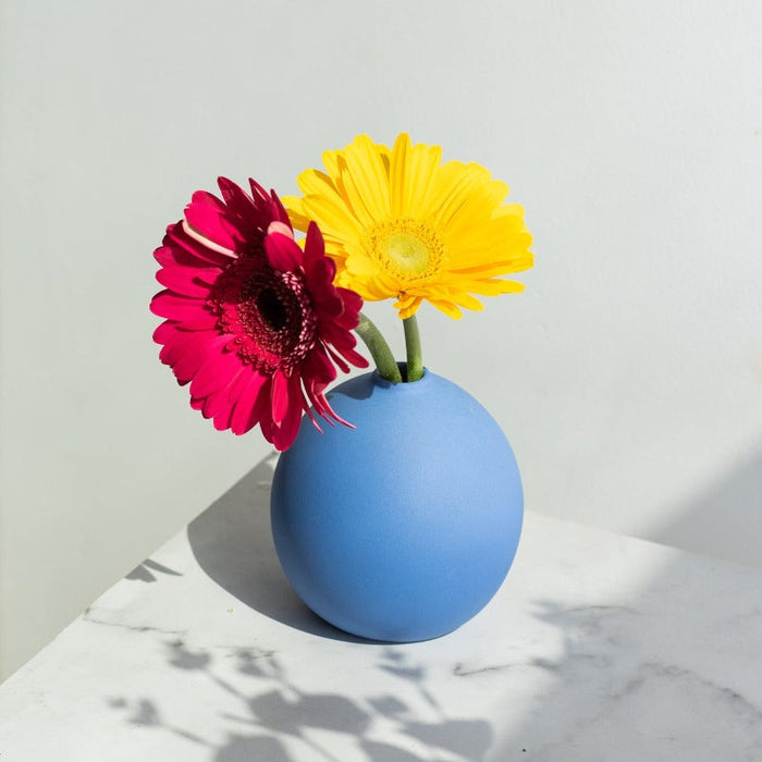 Persian Blue Round Vase Vases June Trading