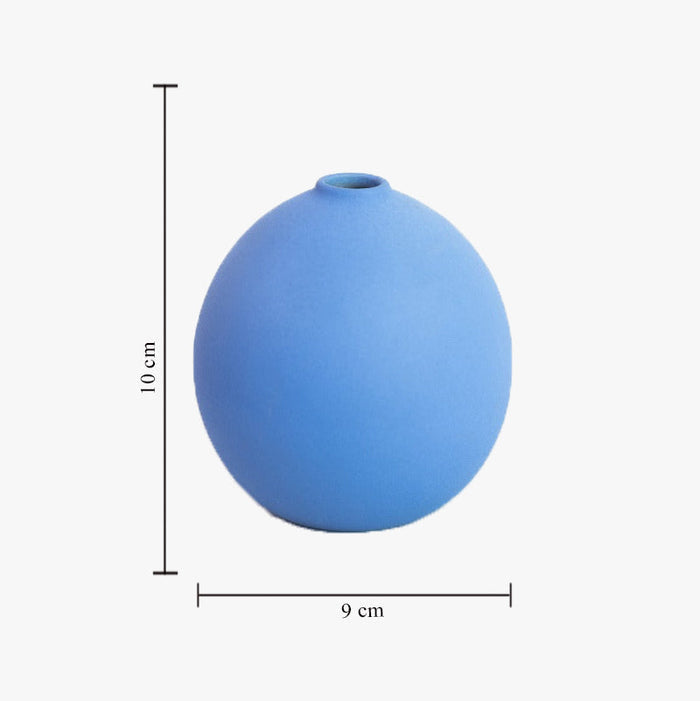 Persian Blue Round Vase Vases June Trading