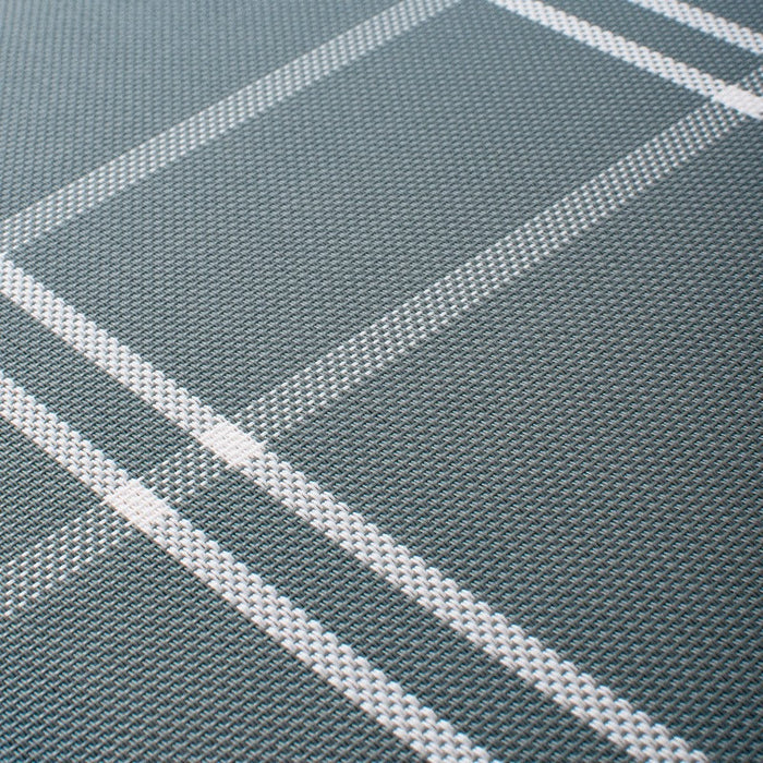 Pewter Grey Chequered Table Mats Set | 6 Pcs Tablemat The June Shop