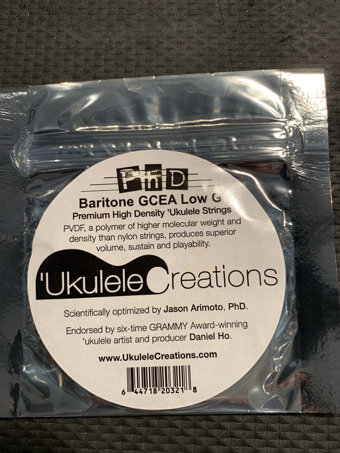 PhD Baritone Ukulele Strings - GCEA - Baritone Conversion Strings Low G Set - Aloha City Ukes
