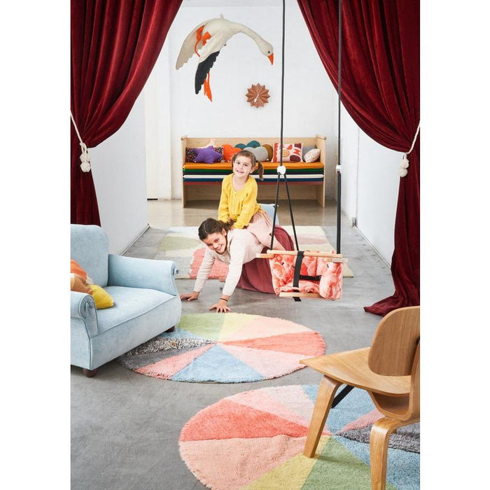 Rugs by Roo | Lorena Canals Pie Chart Wool Washable Area Rug-WO-PIE-RS