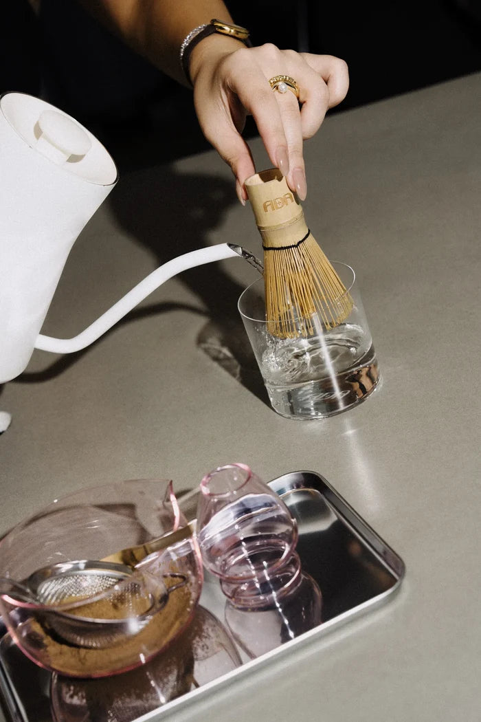 Pink Glass Whisk Holder