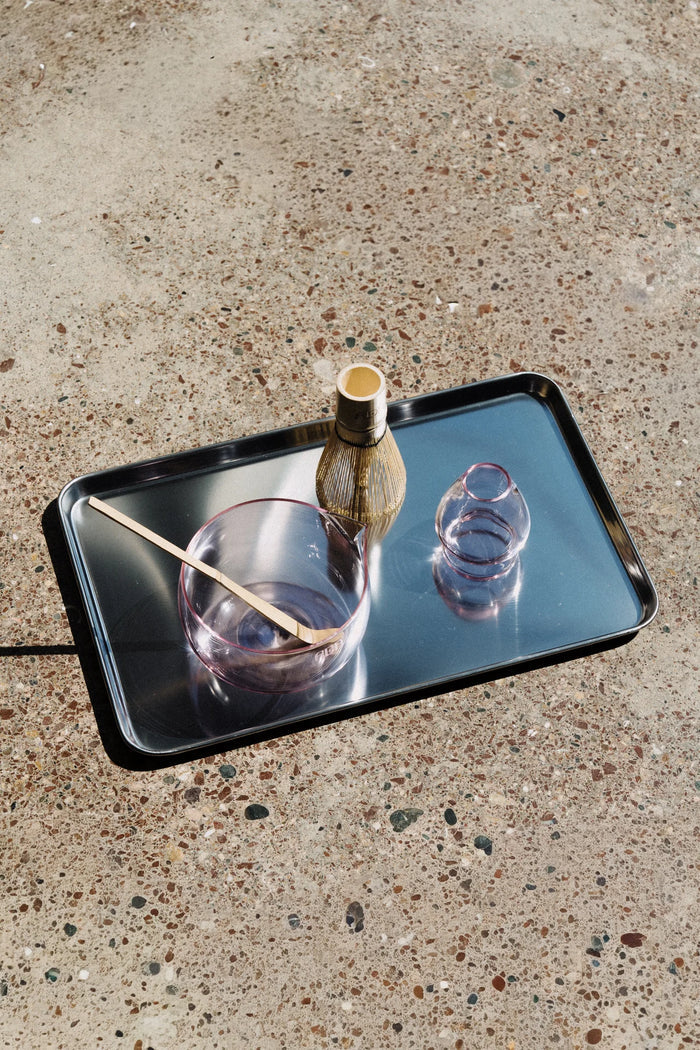 Pink Glass Whisk Holder
