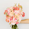Pink Paradise Flower Bouquet Hand - Image