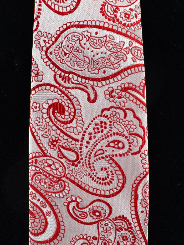 Pink & Red Paisley Necktie