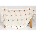 Polka Dot Pom Pom Price Throw Blanket - Rugs by Roo