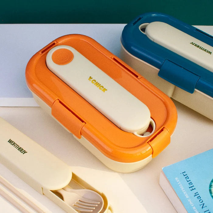 Pop Hue Lunch Box With Cutlery Set Lunch Boxes June Trading Dusty Orange