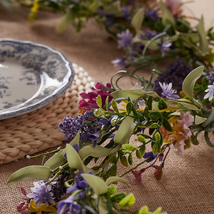 Pre Lit Spring Lavender Garland
