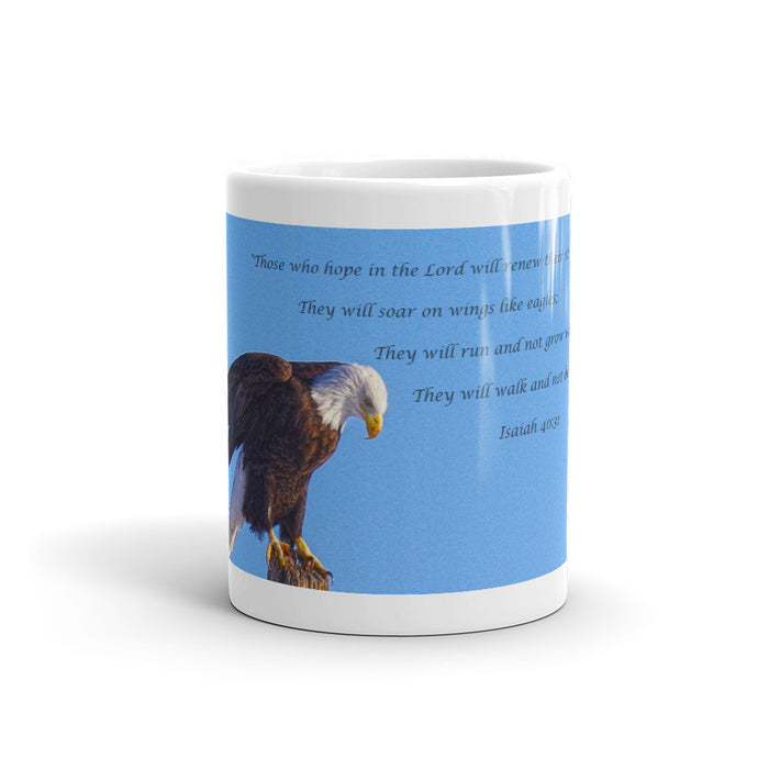 Preparing for Patriotic Flight Eagle Inspirational Mug
