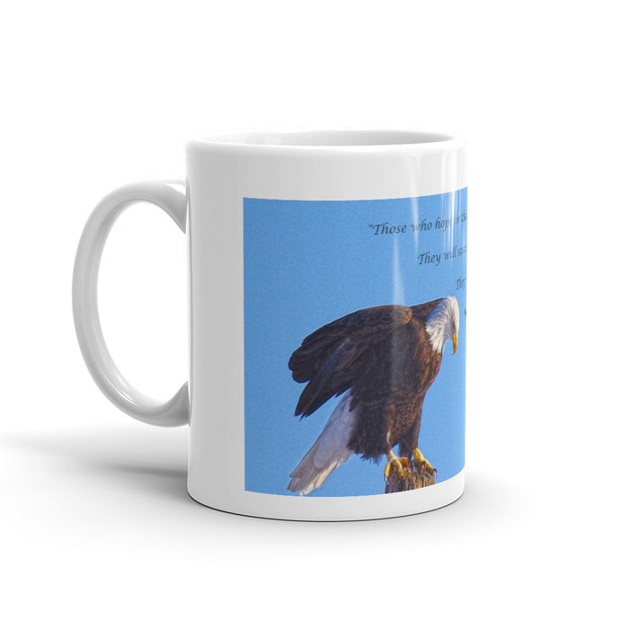 Preparing for Patriotic Flight Eagle Inspirational Mug