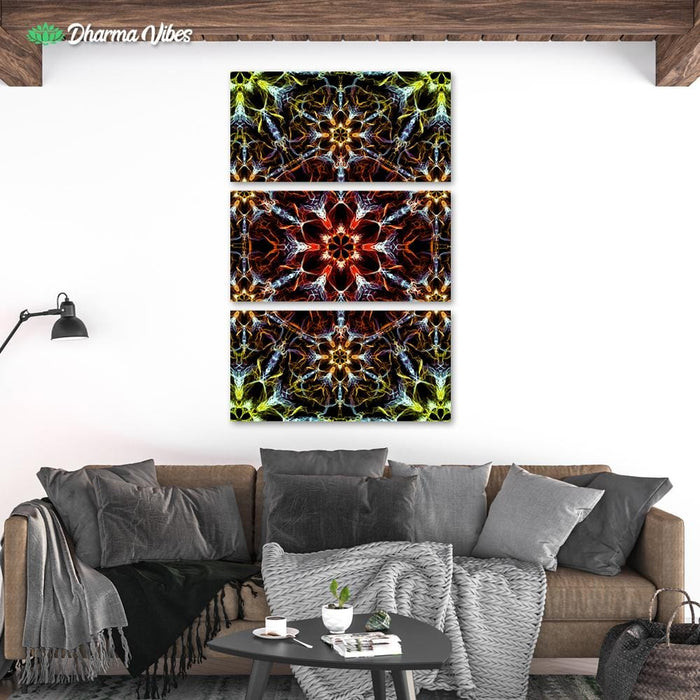 Psyched by YantrArt 3-Piece Canvas