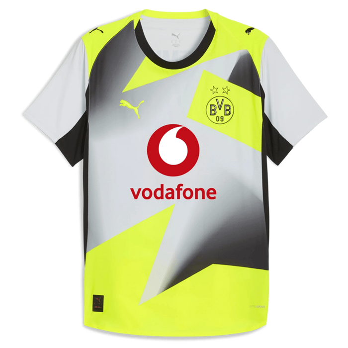 Puma Borussia Dortmund Authentic Away Jersey 25/26 (Silver Mist/Yellow Alert) | SoccerWearhouse