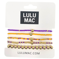 Purple and Yellow High Quality Bracelet Set