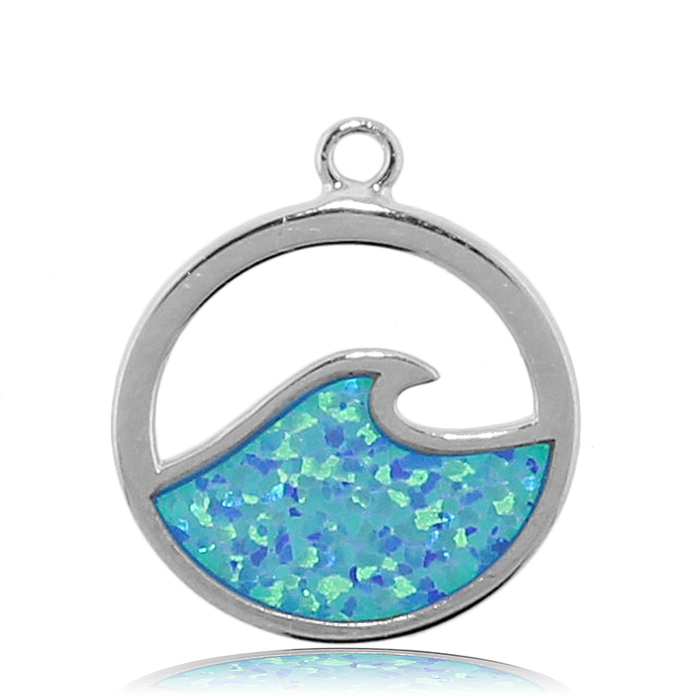 Purple Jasper Stone Bracelet with Deep as the Ocean Sterling Silver Charm