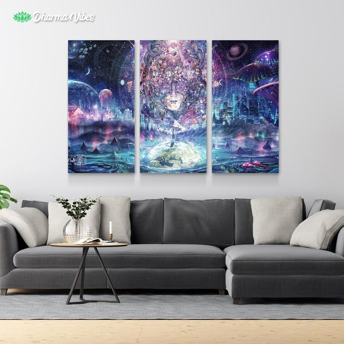 Quest For The Peak Experience by Cameron Gray 3-Piece Canvas
