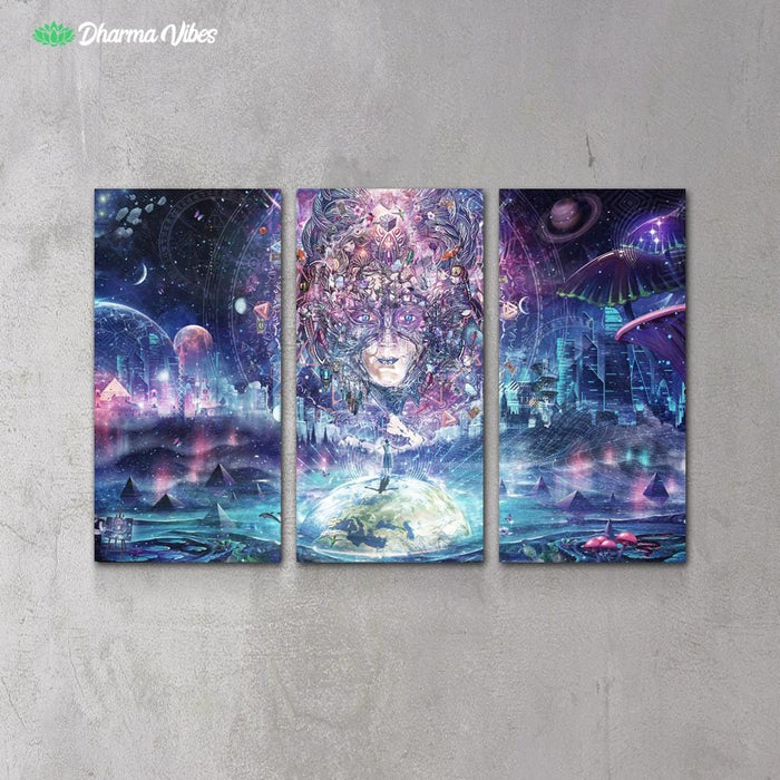 Quest For The Peak Experience by Cameron Gray 3-Piece Canvas