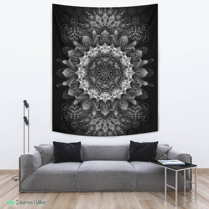 Raising Black by YantrArt Design Tapestry