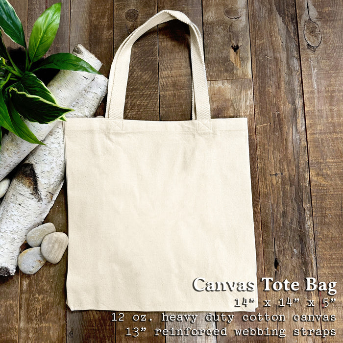 Red Squirrel on Log - Spring Canvas Tote Bag