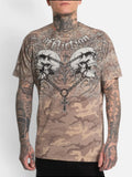Remera Affliction Collapse Marrón