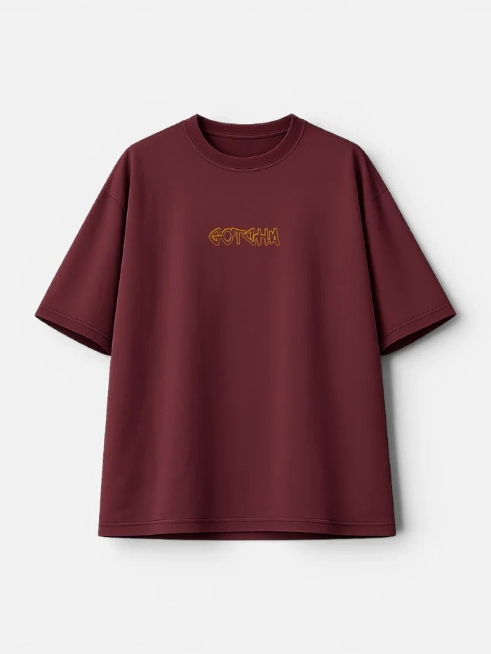 Remera Gotcha Marker Oversize Bordo
