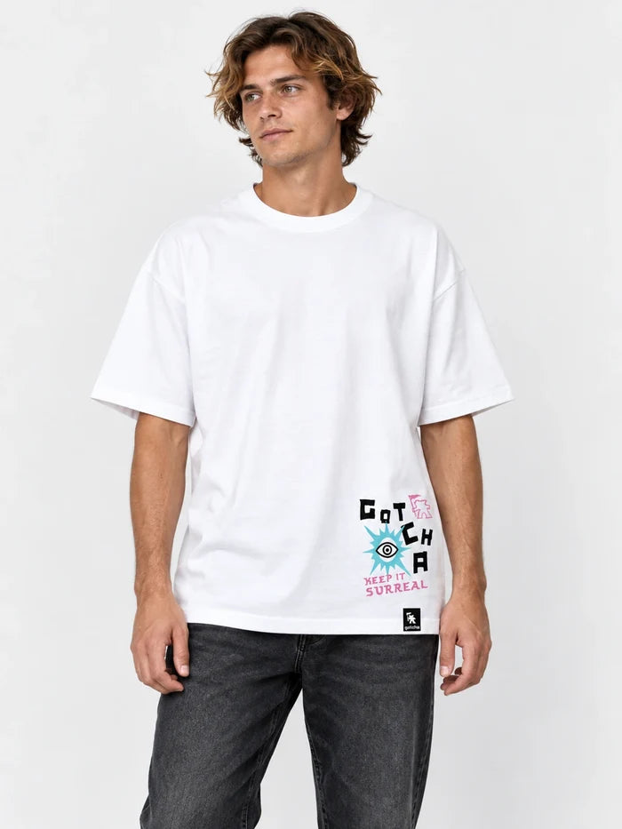 Remera Gotcha Surreal Oversize Blanco — vista principal