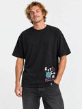 Remera Gotcha Surreal Oversize Negro — vista principal