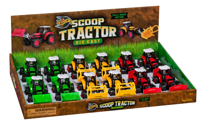 Rollin' Scoop Tractor-Toy Tractor, Farm Toys, Die Cast