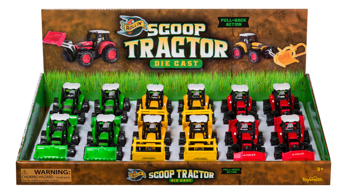 Rollin' Scoop Tractor-Toy Tractor, Farm Toys, Die Cast