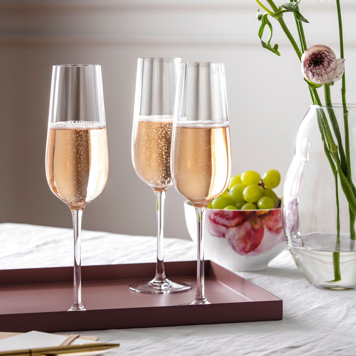 Rose Garden Bubbly drink flute Set 4pcs