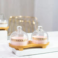 Round Ceramic Bowl With Glass Lid (Set of 2) Serving Platters June Trading Cloud Pink