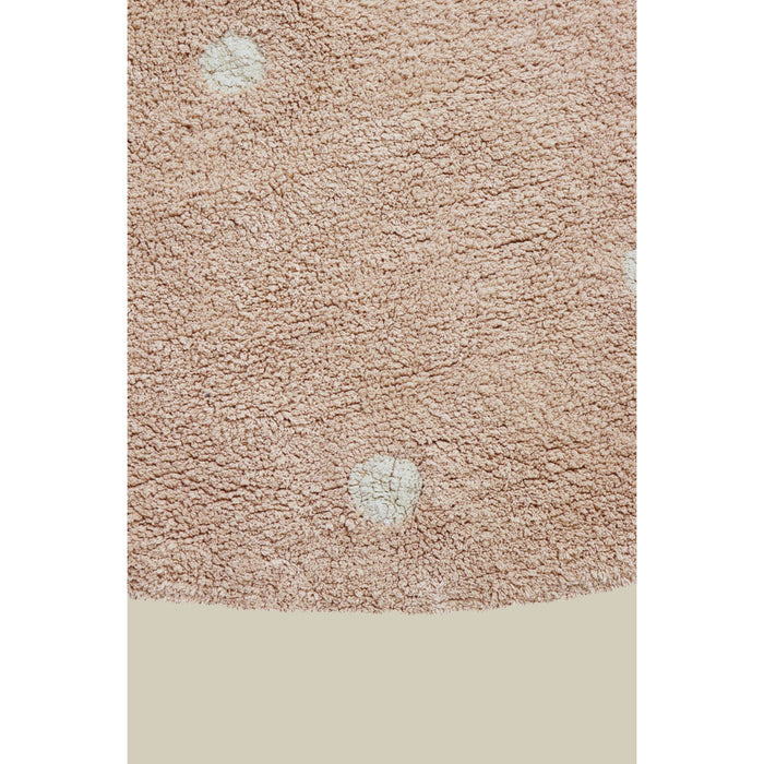 Round Dot Rose Washable Rug - Rugs by Roo
