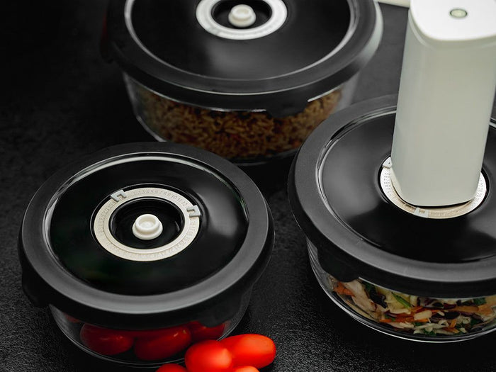 RUNDE VAKUUMGLASBEHÄLTER – 1400ML SET - 4 STÜCK - 2