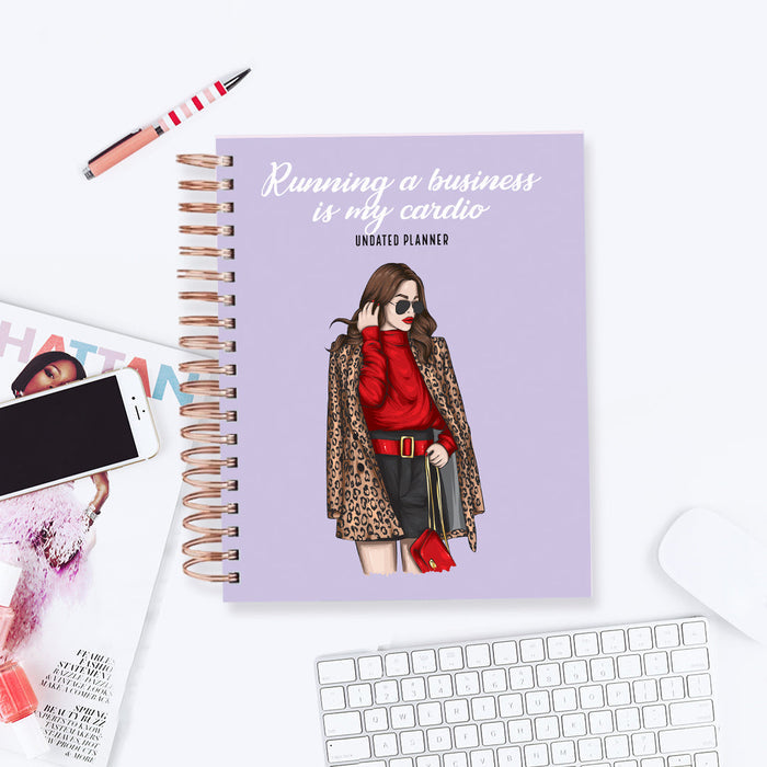 Undated Yearly Planner - Business Is My Cardio Undated Planners June Trading