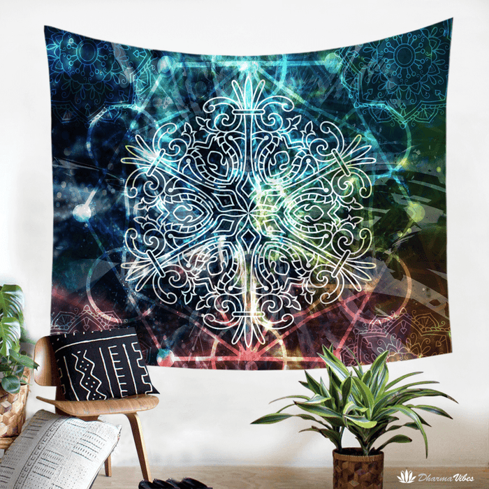 Sacred Geometry Mandala Tapestry by McAshe