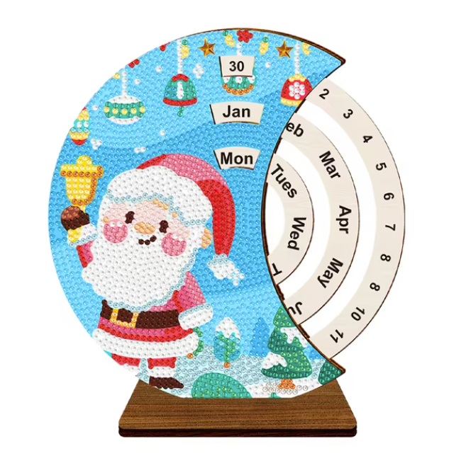 Santa Claus Diamond Painting Perpetual Calendar